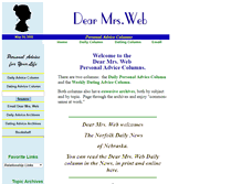 Tablet Screenshot of dearmrsweb.com